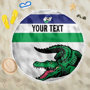 Custom Lesotho Football Beach Blanket Go Likuena Go