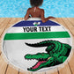 Custom Lesotho Football Beach Blanket Go Likuena Go