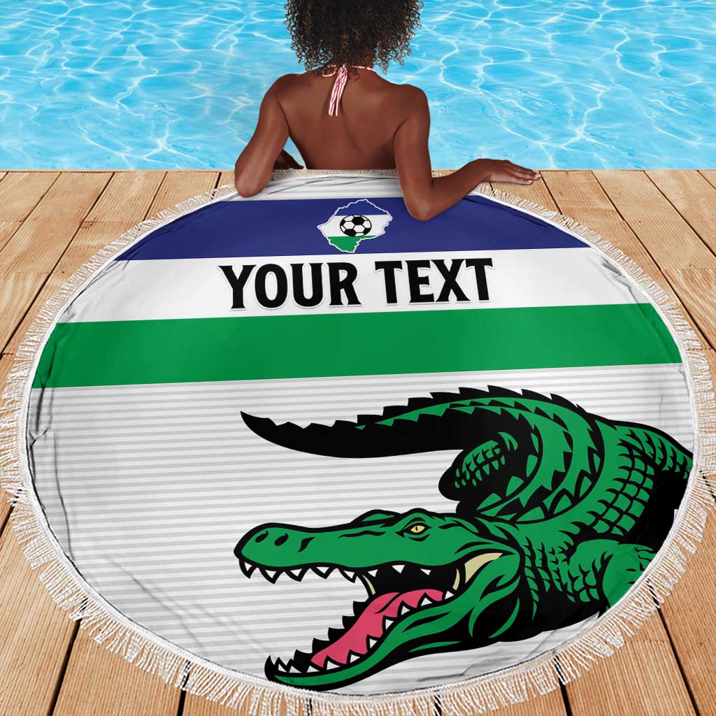 Custom Lesotho Football Beach Blanket Go Likuena Go