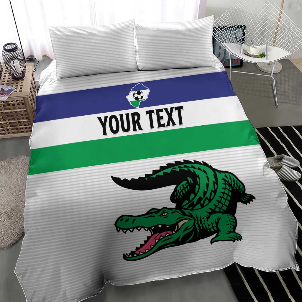 Custom Lesotho Football Bedding Set Go Likuena Go
