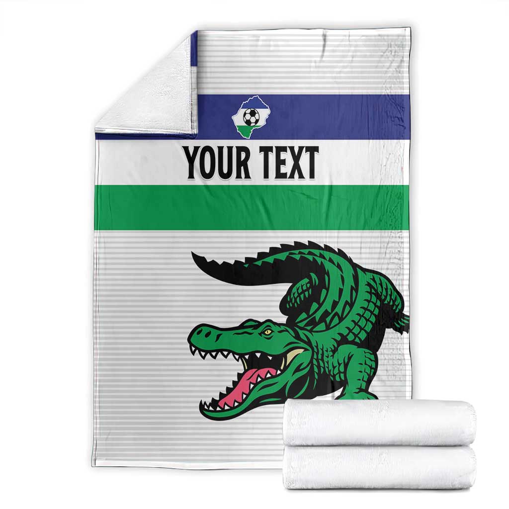 Custom Lesotho Football Blanket Go Likuena Go