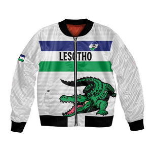 Custom Lesotho Football Bomber Jacket Go Likuena Go