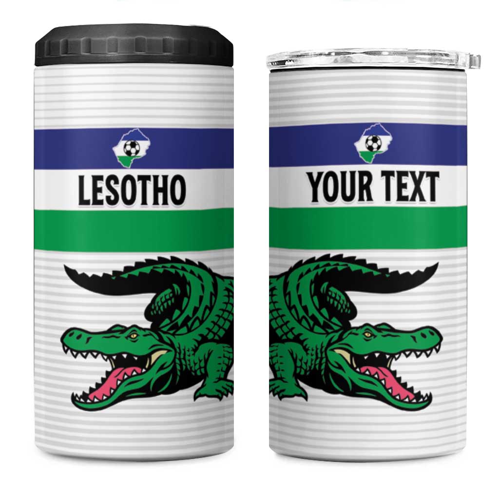 Custom Lesotho Football 4 in 1 Can Cooler Tumbler Go Likuena Go