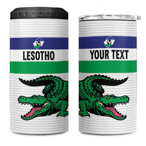 Custom Lesotho Football 4 in 1 Can Cooler Tumbler Go Likuena Go