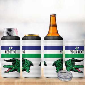 Custom Lesotho Football 4 in 1 Can Cooler Tumbler Go Likuena Go