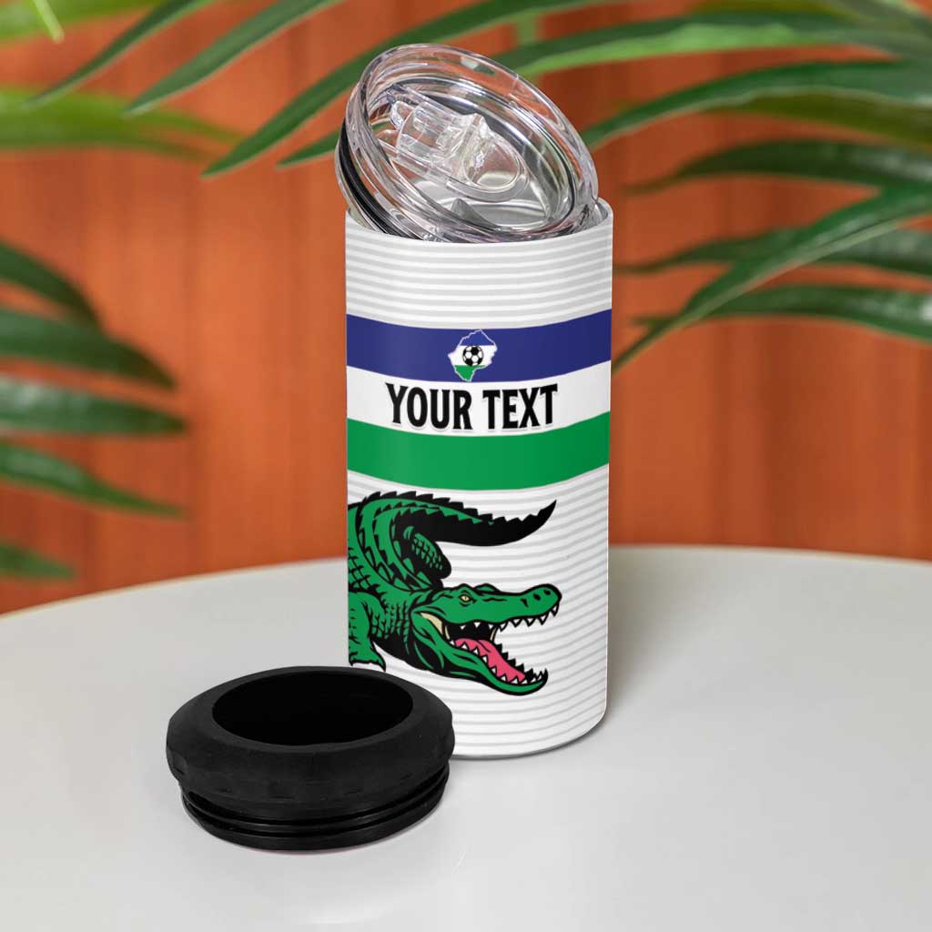 Custom Lesotho Football 4 in 1 Can Cooler Tumbler Go Likuena Go