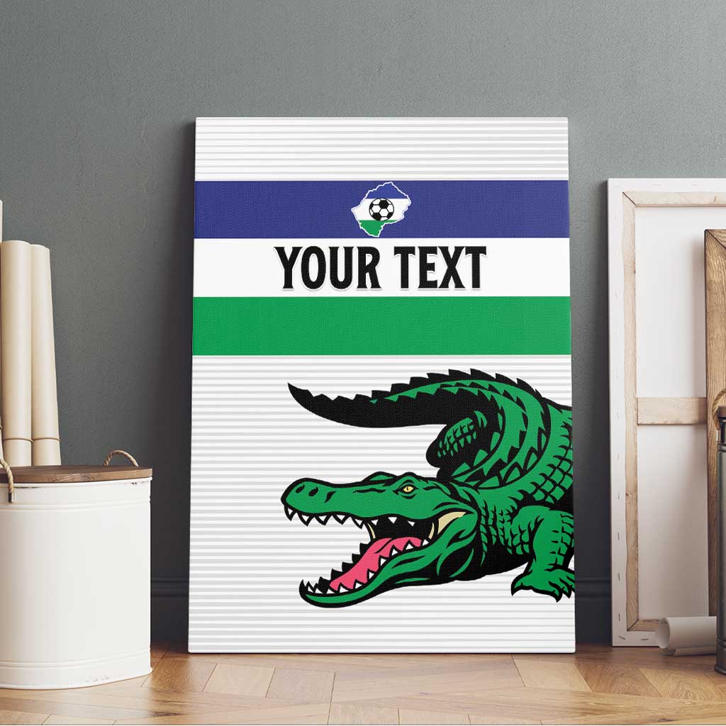 Custom Lesotho Football Canvas Wall Art Go Likuena Go