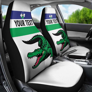 Custom Lesotho Football Car Seat Cover Go Likuena Go