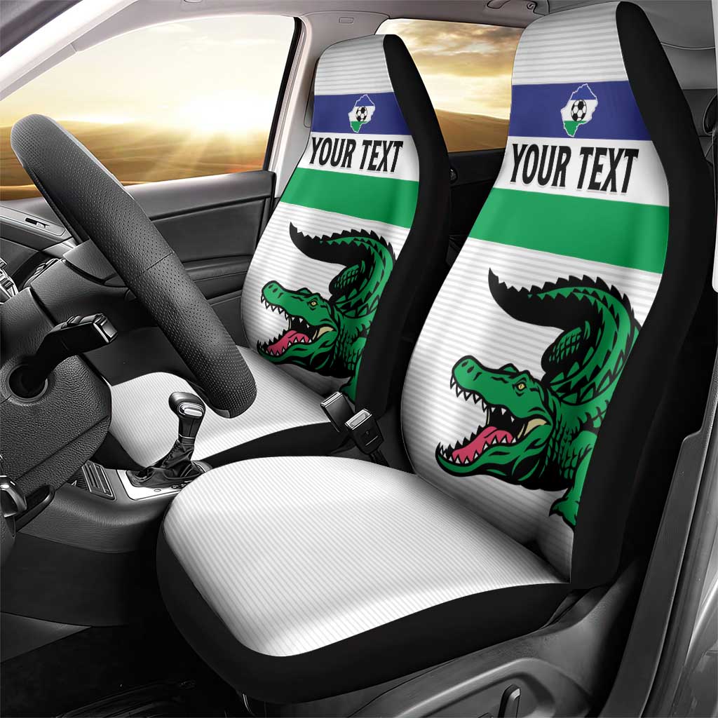 Custom Lesotho Football Car Seat Cover Go Likuena Go