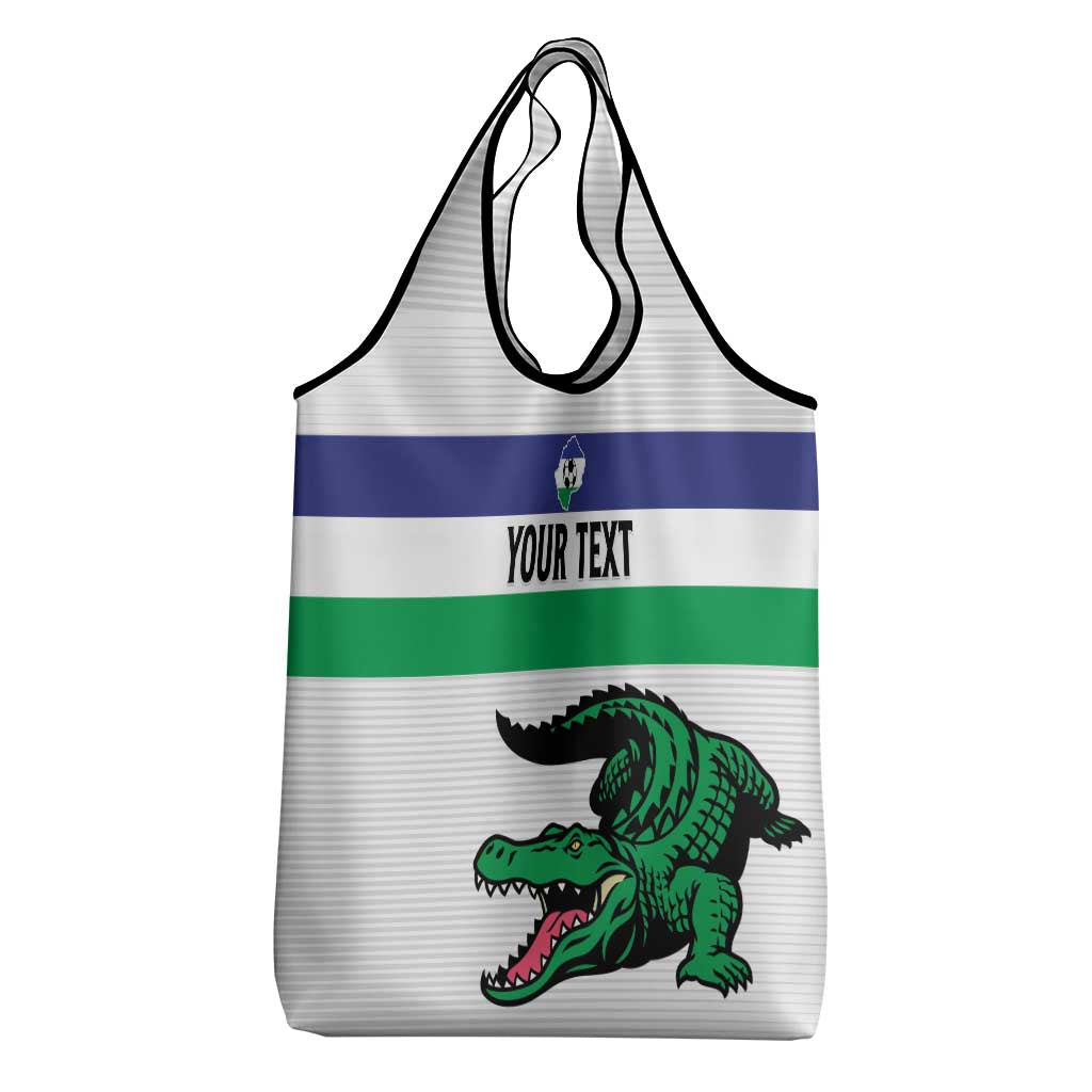 Custom Lesotho Football Grocery Bag Go Likuena Go