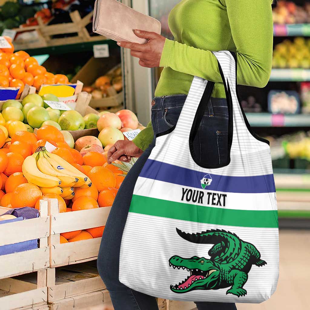 Custom Lesotho Football Grocery Bag Go Likuena Go