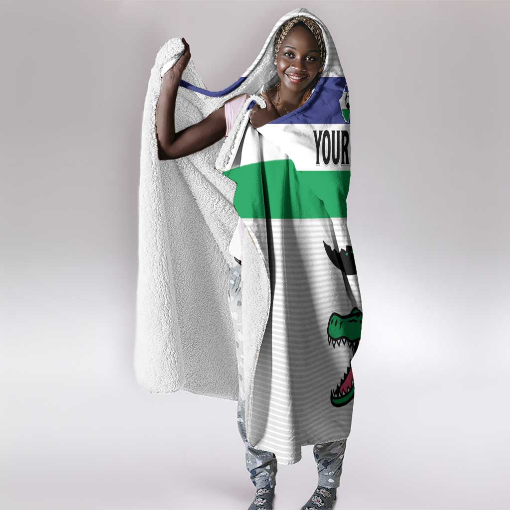 Custom Lesotho Football Hooded Blanket Go Likuena Go
