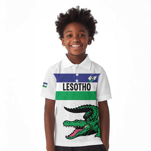 Custom Lesotho Football Kid Polo Shirt Go Likuena Go