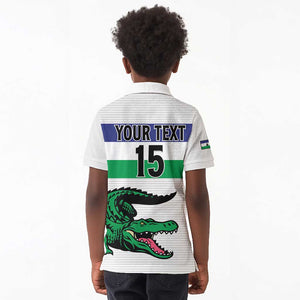 Custom Lesotho Football Kid Polo Shirt Go Likuena Go