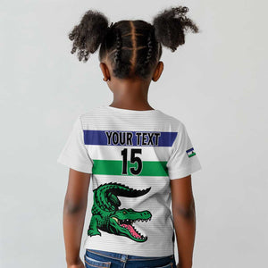 Custom Lesotho Football Kid T shirt Go Likuena Go