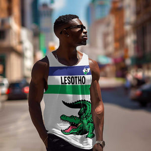 Custom Lesotho Football Men Tank Top Go Likuena Go