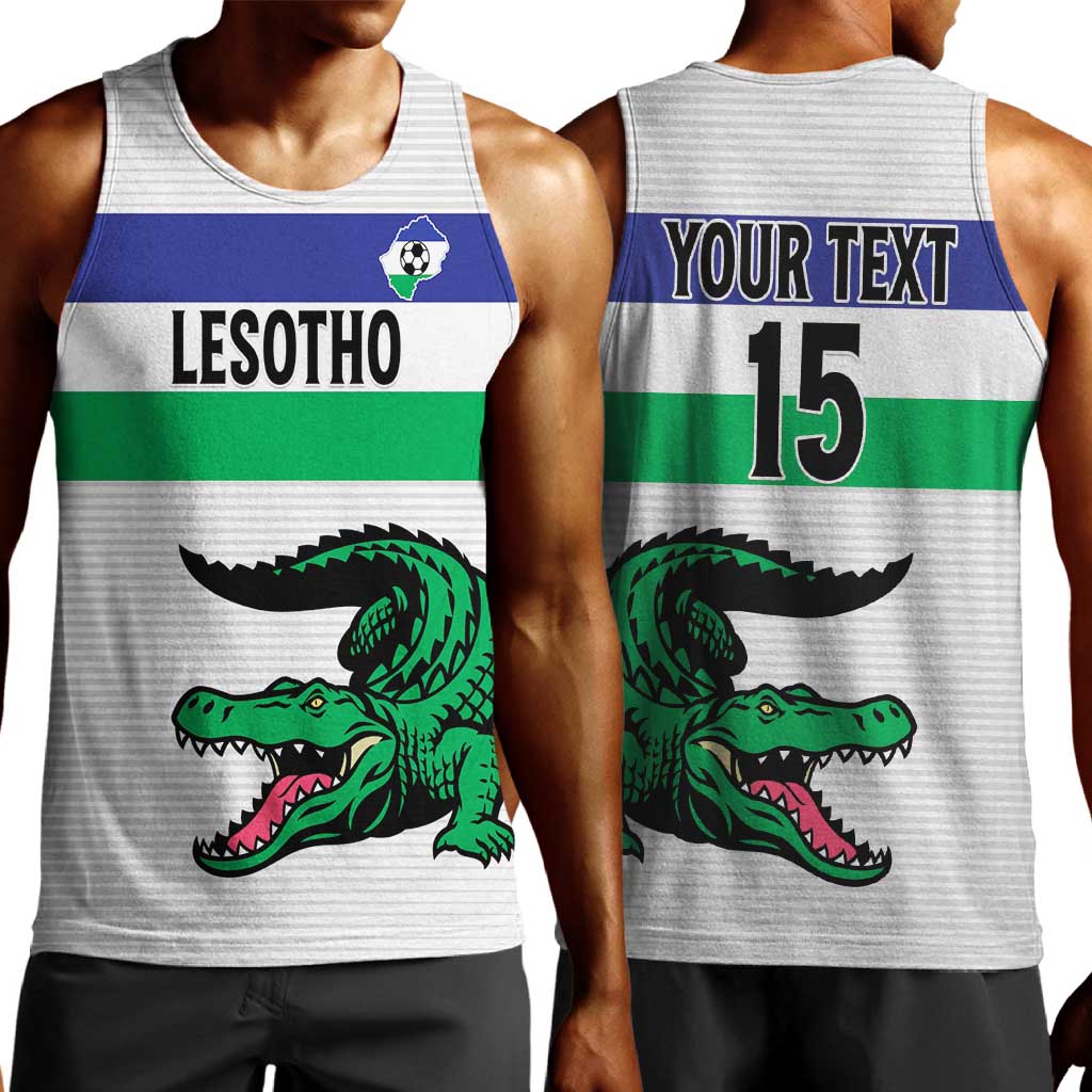 Custom Lesotho Football Men Tank Top Go Likuena Go