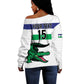 Custom Lesotho Football Off Shoulder Sweater Go Likuena Go
