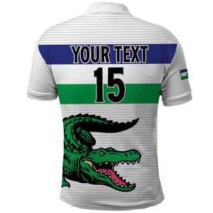 Custom Lesotho Football Polo Shirt Go Likuena Go