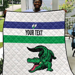 Custom Lesotho Football Quilt Go Likuena Go
