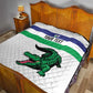 Custom Lesotho Football Quilt Go Likuena Go