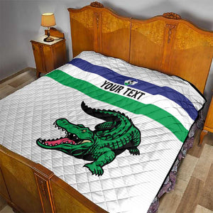 Custom Lesotho Football Quilt Go Likuena Go