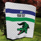 Custom Lesotho Football Quilt Go Likuena Go