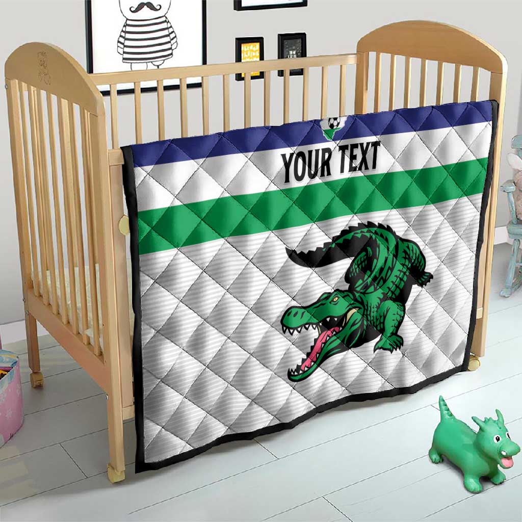 Custom Lesotho Football Quilt Go Likuena Go