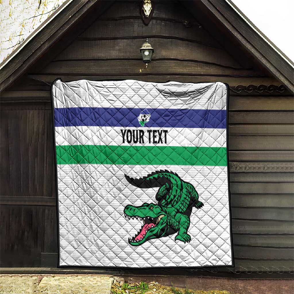 Custom Lesotho Football Quilt Go Likuena Go