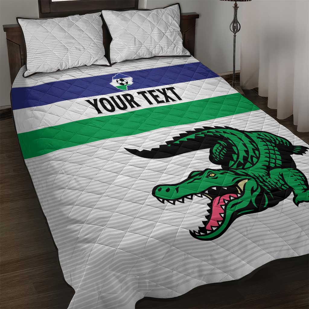 Custom Lesotho Football Quilt Bed Set Go Likuena Go