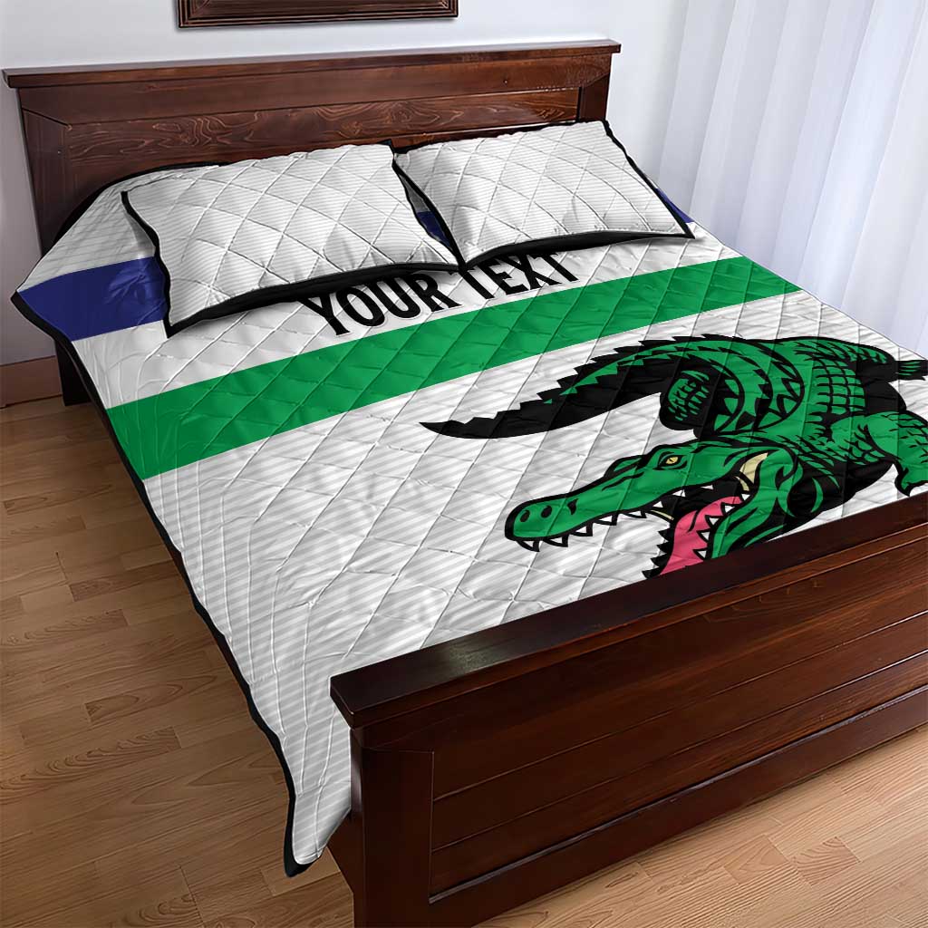 Custom Lesotho Football Quilt Bed Set Go Likuena Go