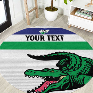 Custom Lesotho Football Round Carpet Go Likuena Go