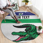 Custom Lesotho Football Round Carpet Go Likuena Go