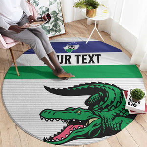 Custom Lesotho Football Round Carpet Go Likuena Go