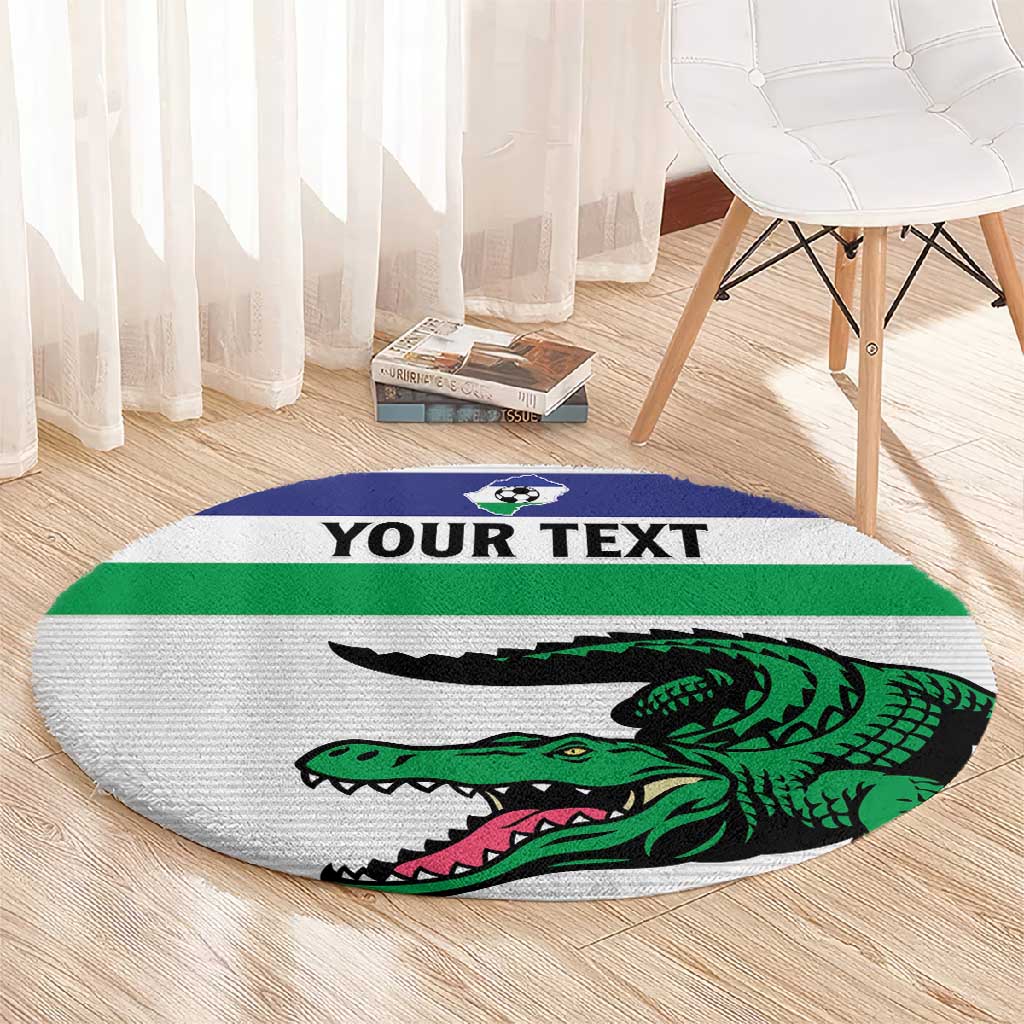Custom Lesotho Football Round Carpet Go Likuena Go