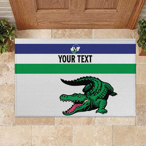 Custom Lesotho Football Rubber Doormat Go Likuena Go