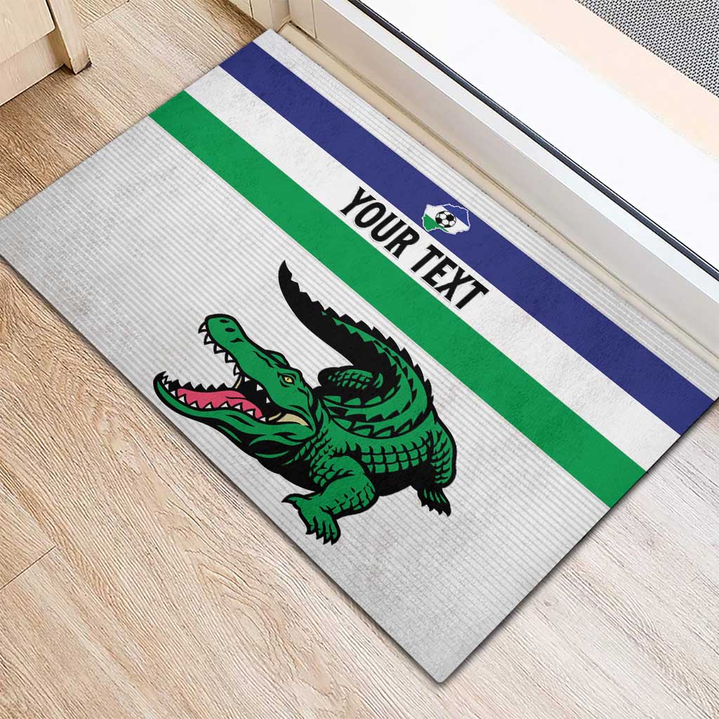 Custom Lesotho Football Rubber Doormat Go Likuena Go
