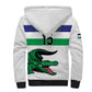Custom Lesotho Football Sherpa Hoodie Go Likuena Go