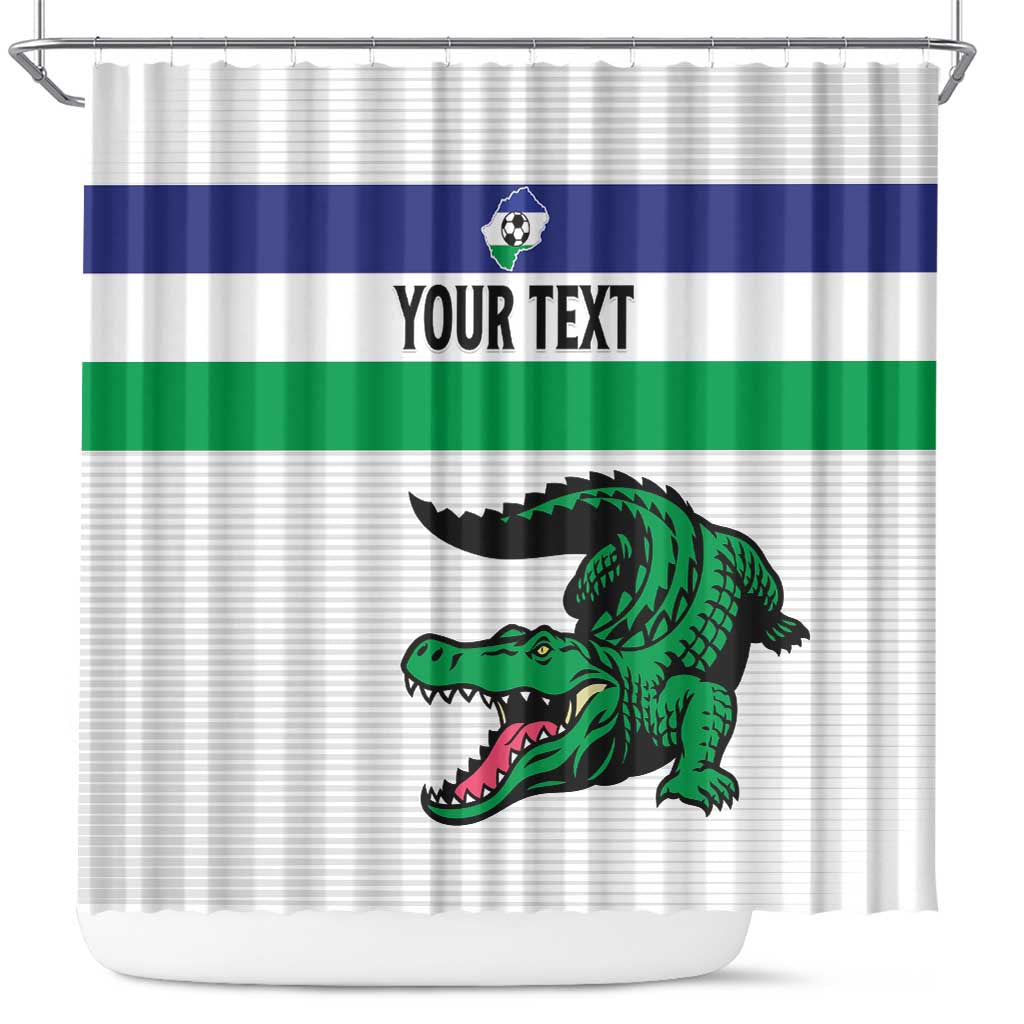 Custom Lesotho Football Shower Curtain Go Likuena Go