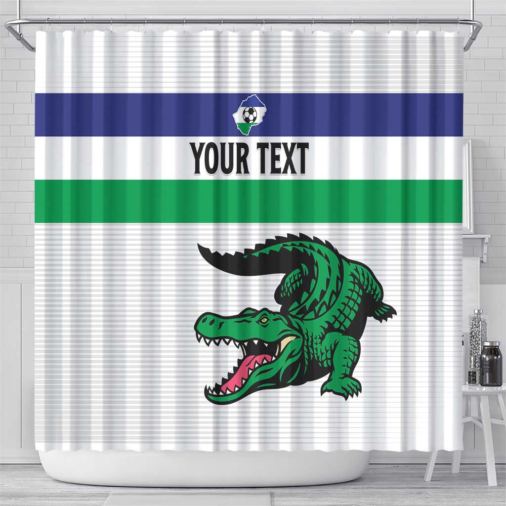 Custom Lesotho Football Shower Curtain Go Likuena Go