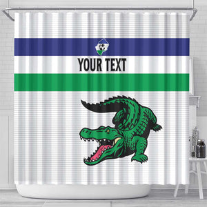 Custom Lesotho Football Shower Curtain Go Likuena Go
