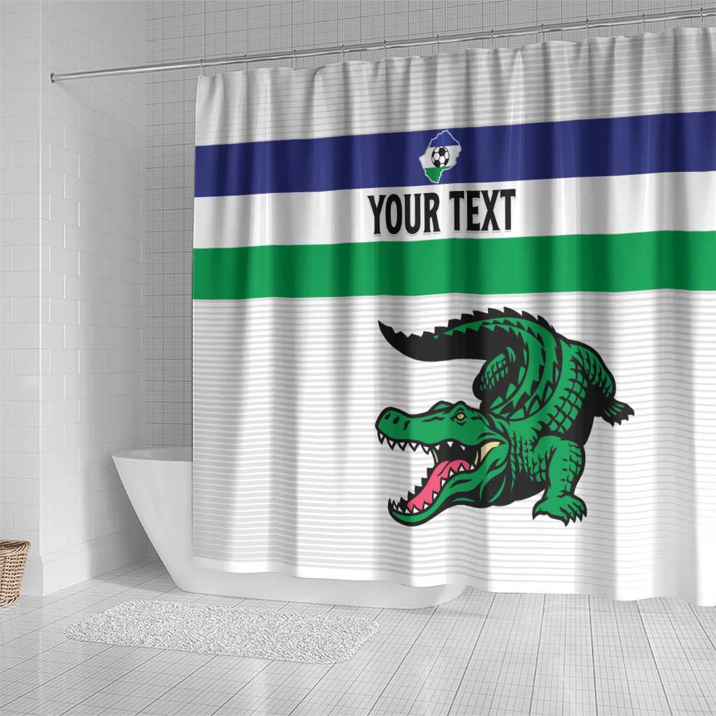 Custom Lesotho Football Shower Curtain Go Likuena Go
