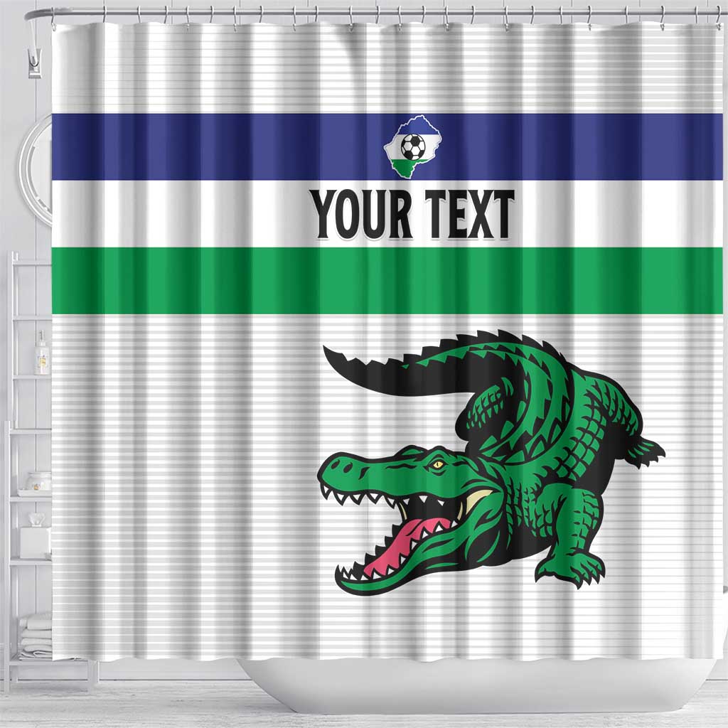 Custom Lesotho Football Shower Curtain Go Likuena Go