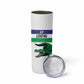 Custom Lesotho Football Skinny Tumbler Go Likuena Go