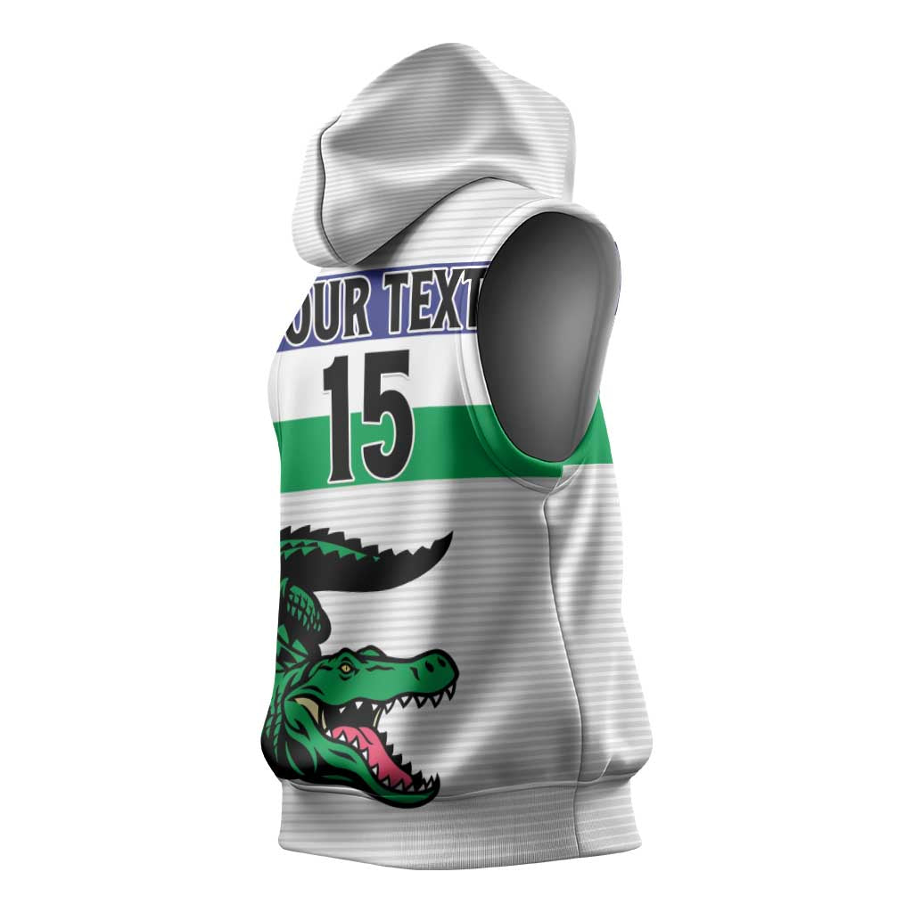 Custom Lesotho Football Sleeveless Hoodie Go Likuena Go - African Pride