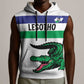 Custom Lesotho Football Sleeveless Hoodie Go Likuena Go - African Pride
