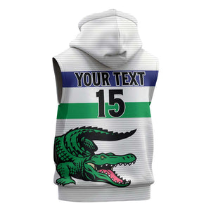 Custom Lesotho Football Sleeveless Zip Hoodie Go Likuena Go - African Pride