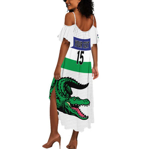 Custom Lesotho Football Summer Maxi Dress Go Likuena Go