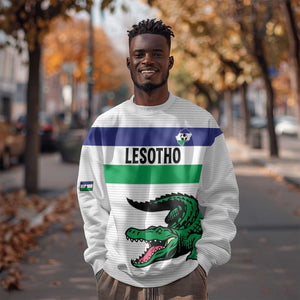 Custom Lesotho Football Sweatshirt Go Likuena Go