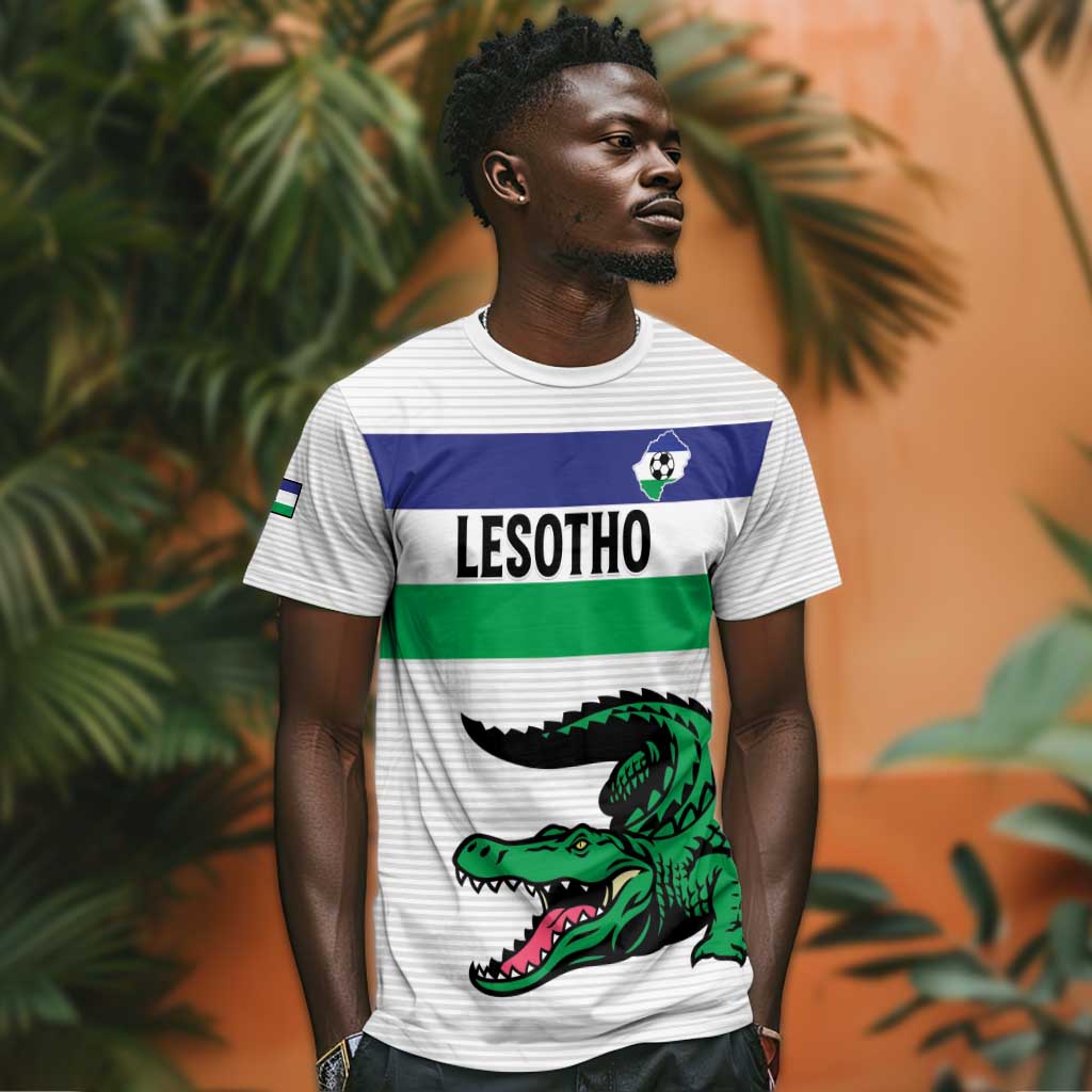 Custom Lesotho Football T shirt Go Likuena Go
